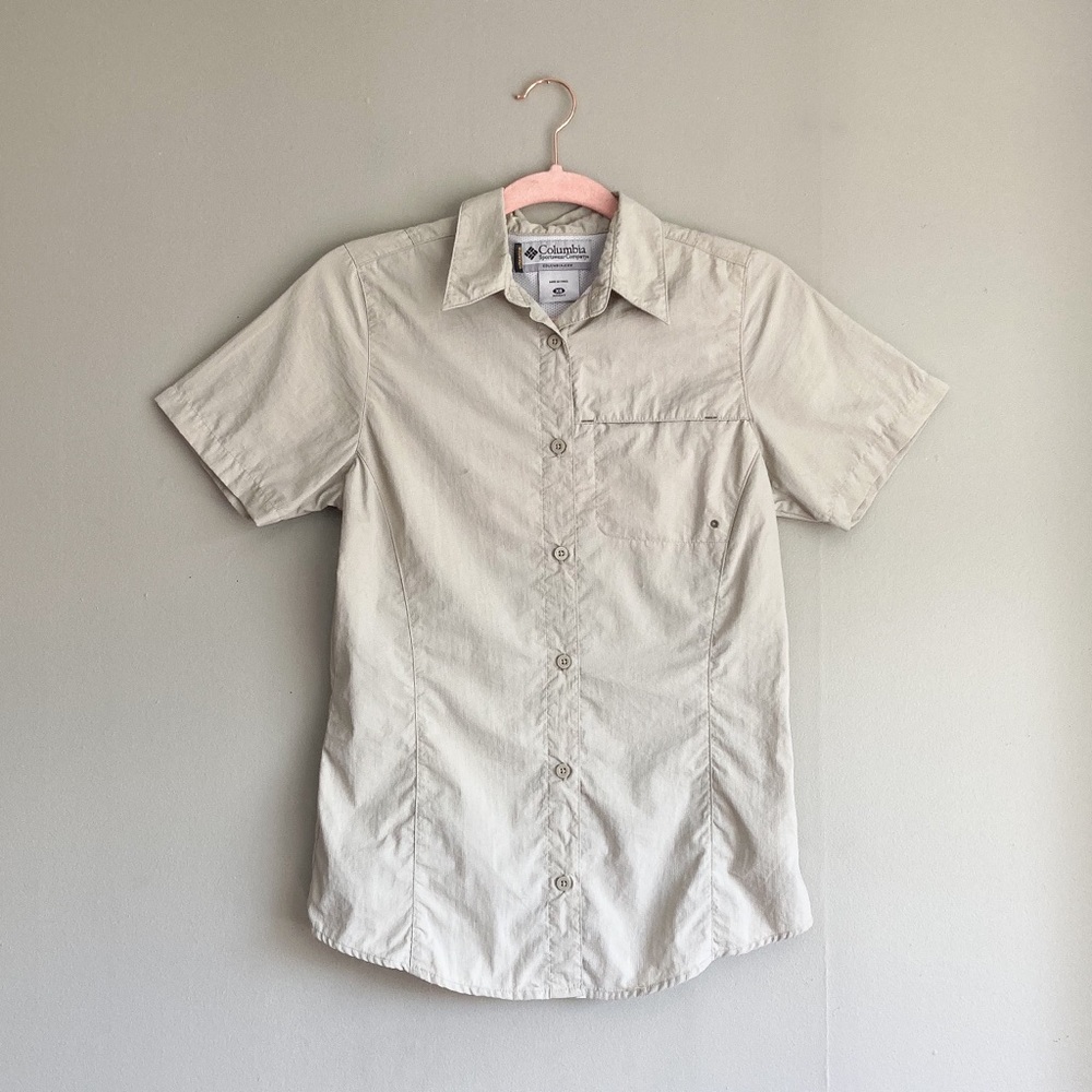 Columbia Tan Button Up